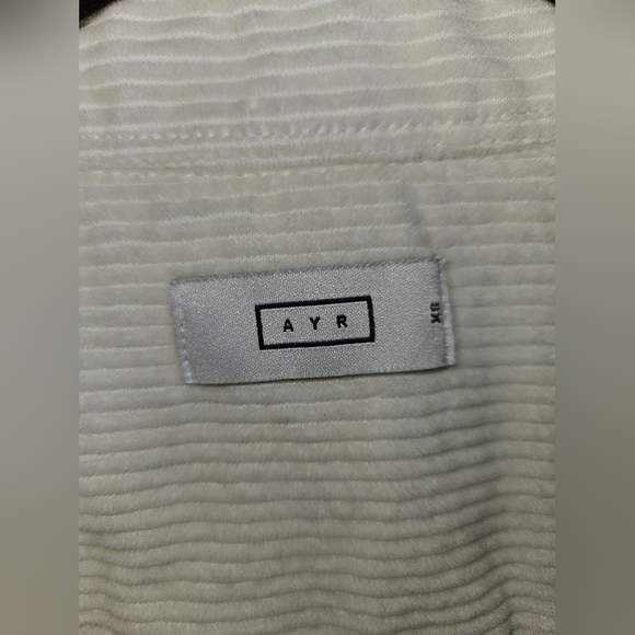 AYR Cream Shacket Corduroy Button Front Shirt Long Sleeve All Year Round XS - Picture 9 of 15